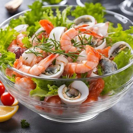 Sałatki z owocami morza przepisy kulinarne babuni