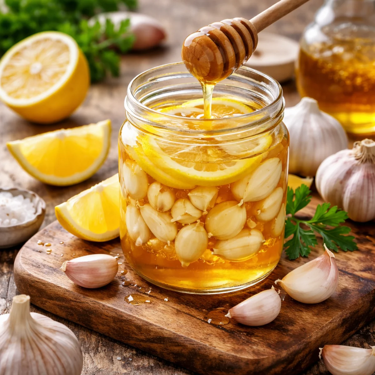 Czosnek z miodem i cytryną w słoiku – domowy przepis i jak jeść czosnek codziennie